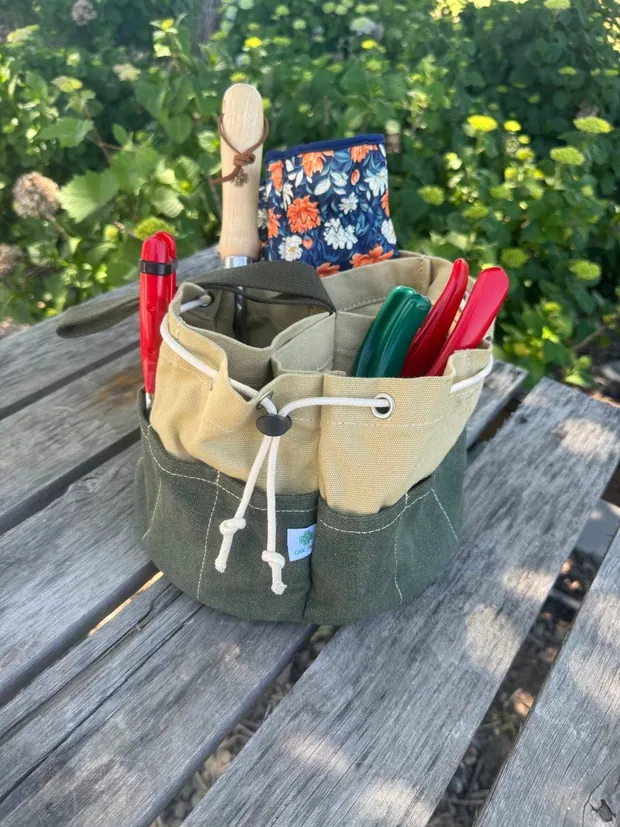 Garden Bucket Bag - Heavy Waxed Canvas, view 3