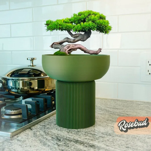 Modern Pedestal Plant Pot, Two-Piece, view 4